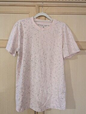 Rustic Souls Men's Pink Heathered Crew Neck T-Shirt